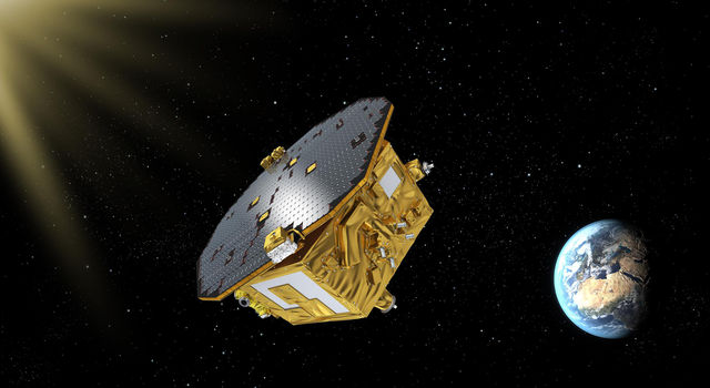 Artist's concept of the European Space Agency's LISA Pathfinder spacecraft