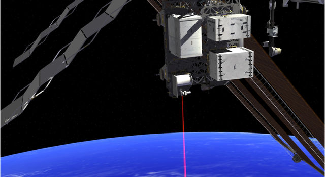 This artist's rendition shows OPALS operating from the International Space Station.