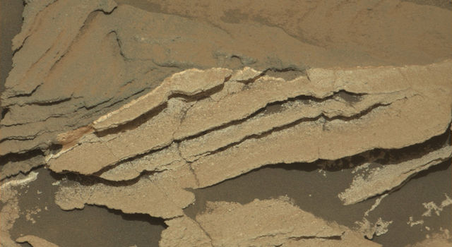 Detail of Discoloration Pattern Seen by Curiosity