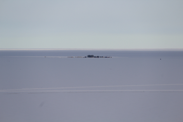A view of LDB on the drive between McMurdo Station and Scott Base en route to the Pressure Ridge Tour