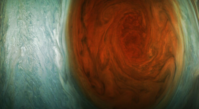 Jupiter's Great Red Spot (Enhanced Color)
