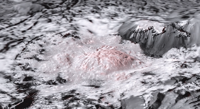 Images of Occator Crater were pieced together to create this animated view