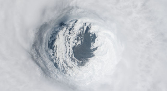 slide 1 - Hurricane Michael was captured from the International Space Station on Oct. 10, 2018, after the storm made landfall as a Category 4 hurricane over the Florida Panhandle
