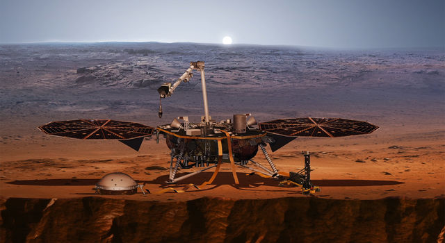 Artist's Concept of InSight Lander on Mars