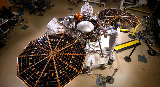 Solar arrays on NASA's InSight lander