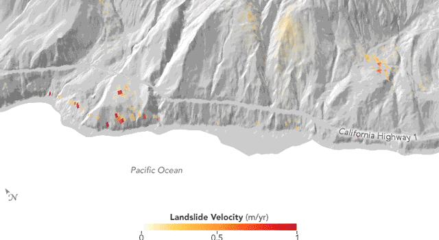 slide 2 - Velocity changes in the slide area, March 2015 to May 2017