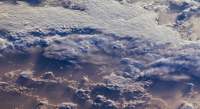 Satellite image of clouds over the Indian Ocean