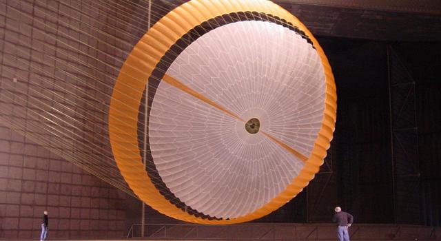 Testing the Mars Science Laboratory parachute inside the world's largest wind tunnel