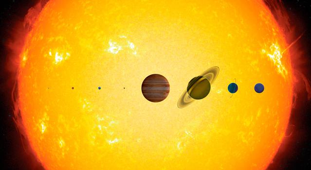 solar system planet sizes to scale