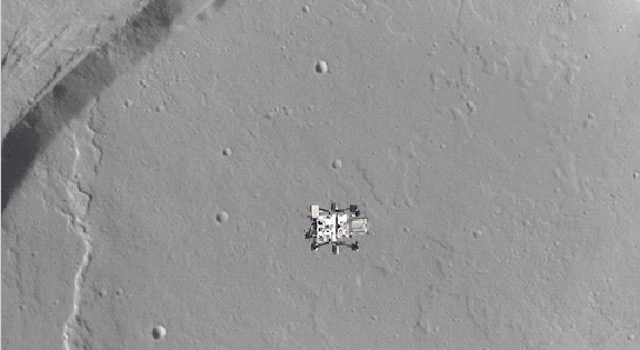 Animated image of the Mars rover sprite moving right, up, left and down.