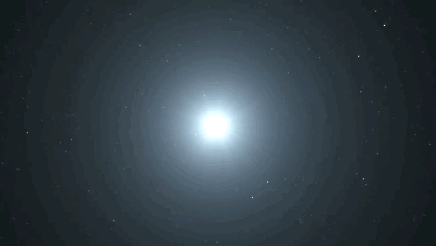 Animation of an exoplanet transiting a distant star