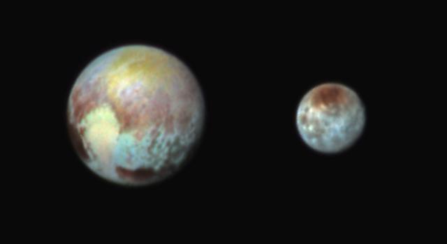 Pluto and Charon in False Color