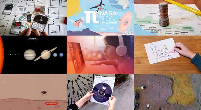 Collage of top 10 educational resources from NASA/JPL for 2021