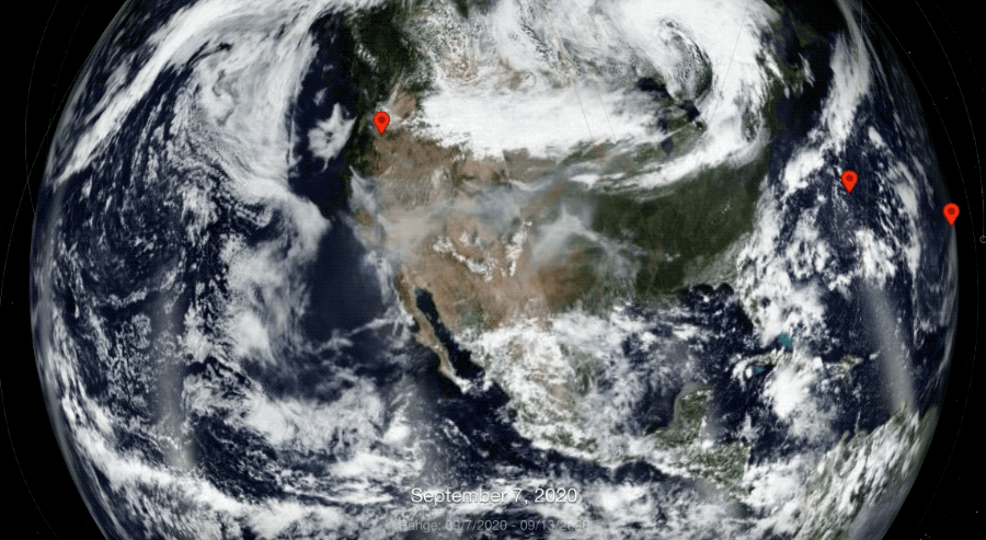 Animated satellite image of Earth